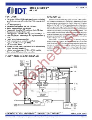 IDT723611L20PFI8 datasheet  